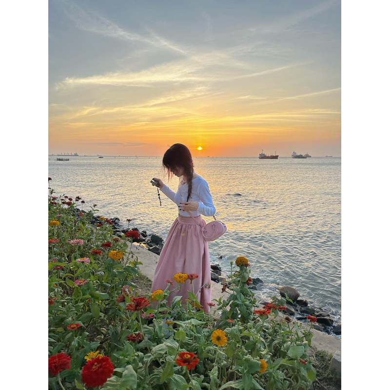 chân váy RumDi tiểu thư lưng tây dáng dài xoè rộng dễ mix đồ | BigBuy360 - bigbuy360.vn