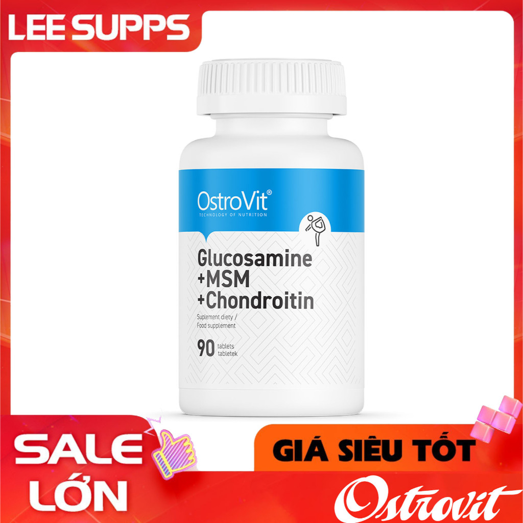 Bảo vệ xương khớp Ostrovit Glucosamine + MSM + Chondroitin 90 Viên