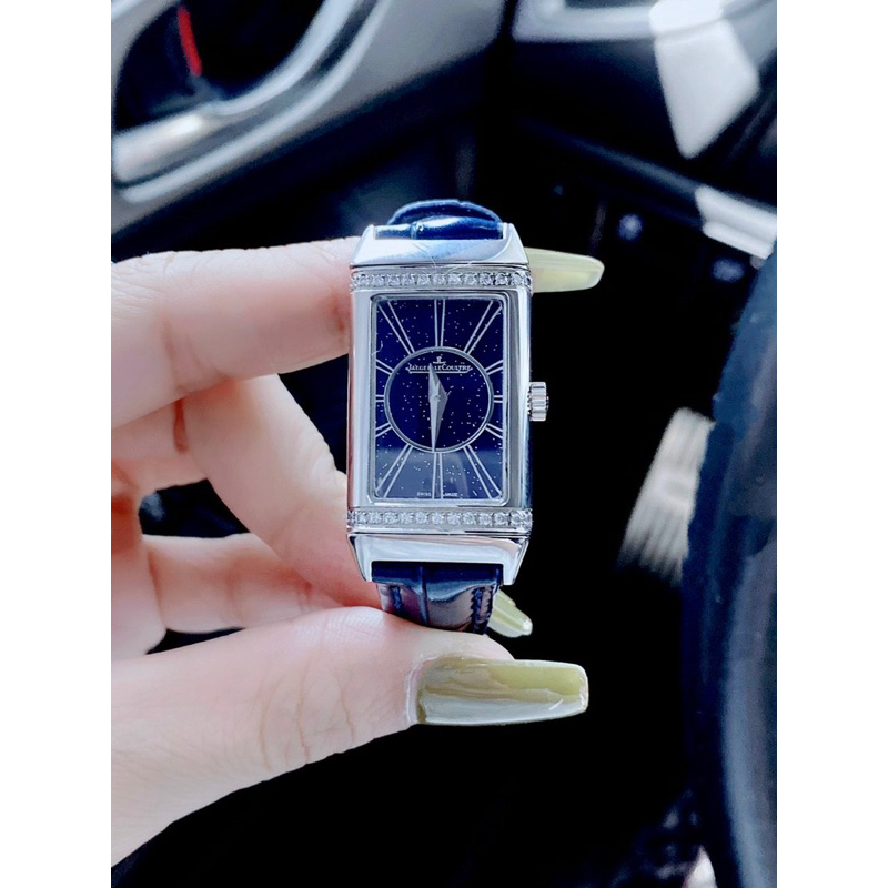 Đồng Hồ Nữ JAEGER LECOULTRE REVERSO ONE RED-WINE Máy Thuỵ Sỹ Dây Da Cao Cấp Sang Chảnh Mặt Chữ Nhật 