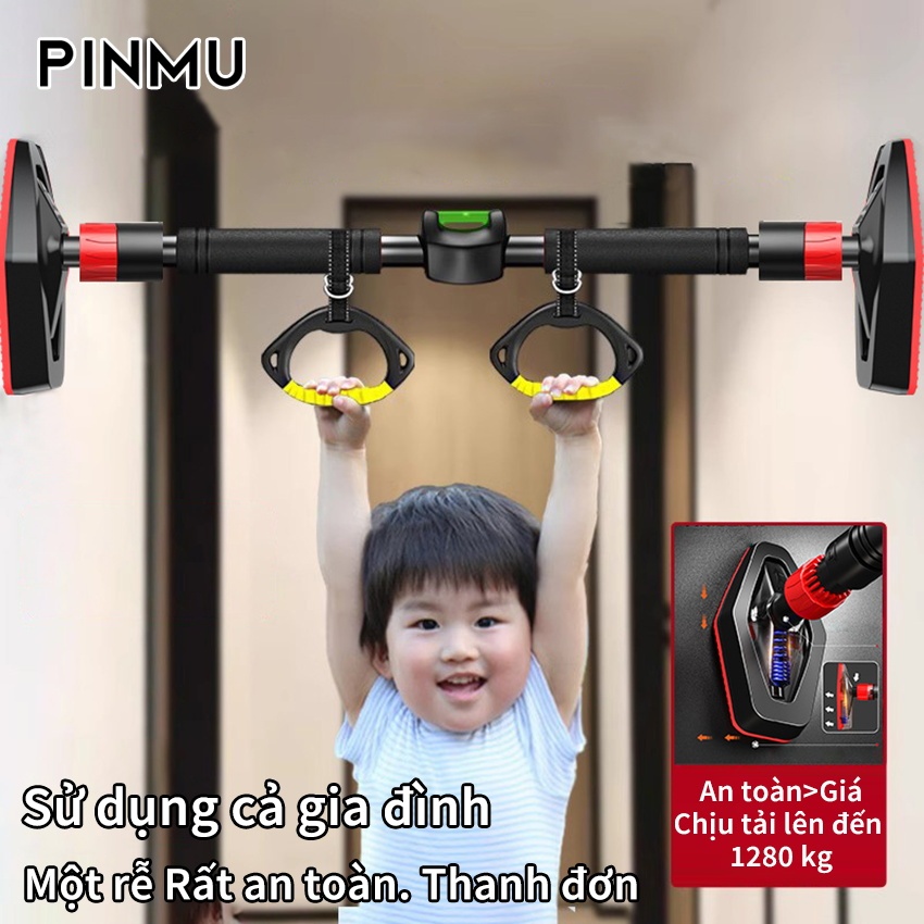 Xà đơn gắn tường PINMU đa năng 60-100cm/95-135cm(Có vòng treo)phù hợp tập thể thao tại nhà