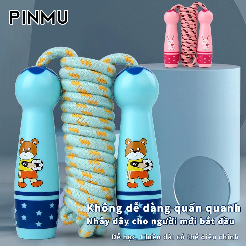 Dây Nhảy trẻ em PINMU Giảm Cân Cho Bé Trai/Gái Thể Dục Cho Bé Cán Gỗ Thể Thao Giảm Cân Lõi Thép