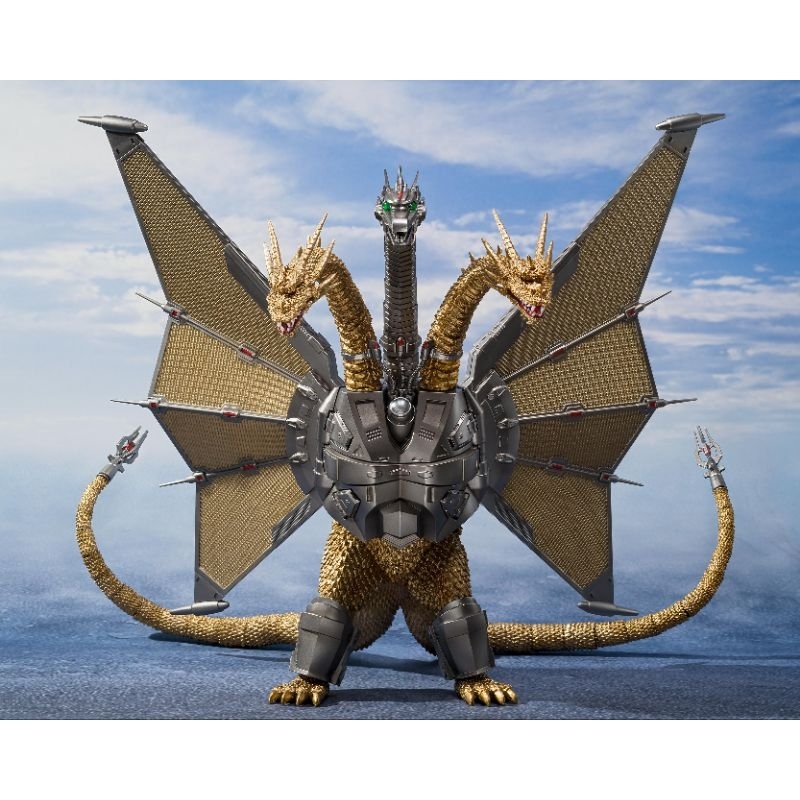 Mô hình quái vật Mecha King Ghidorah &amp; godzilla 1992. SHM Bandai.