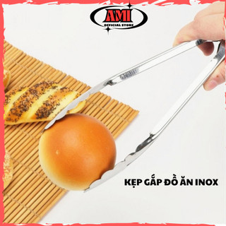 Kẹp inox gắp thức ăn, đồ nóng,Kẹp nướng BBQ , kẹp nướng thịt, gắp bánh chống nóng siêu tiện dụng AMI