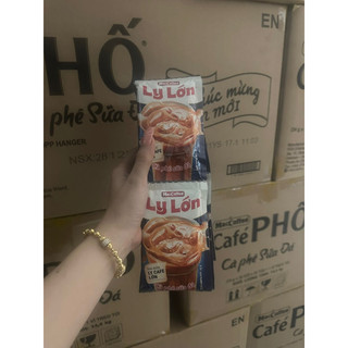 (Giá sỉ ) Thùng 20 set  2 Dây Cà phê sữa Ly Lớn MacCoffee tặng 1 hộp đen đá