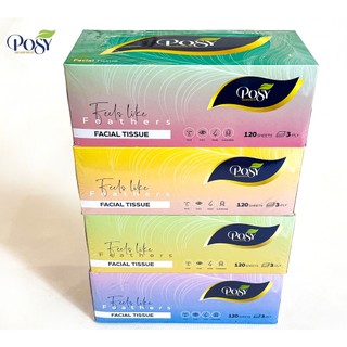 Combo 4 khăn giấy ăn rút hộp posy 120 tờ 3 lớp | giấy lụa hộp posy duplex siêu mềm mịn