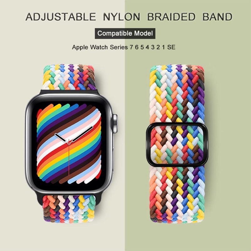 Dây Đeo Đồng Hồ Thông Minh Bằng Nylon Co Giãn 8 45mm 49mm Cho iWatch Series 9, Ultra