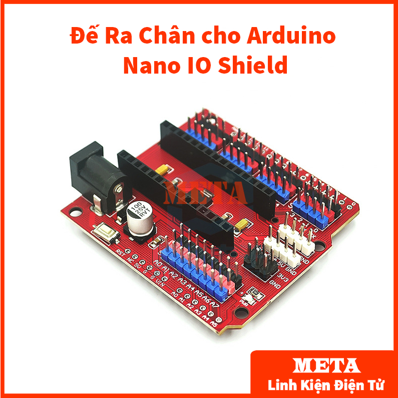 Đế Ra Chân cho Arduino Nano IO Shield V3.0 Màu Đỏ - Board mở rộng Arduino Nano V3.0