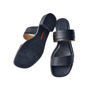 Dép nữ cao gót da bò thật cao cấp vi vi .đế cao 3.5 phân
