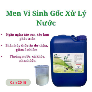 Chế phẩm vi sinh gốc - Men Gốc F1 thủy sản, men vi sinh xử lý nước ao nuôi cá can 20 lít