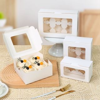 Hộp Đựng Bánh Set 10 Hộp Cupcake Muffin Kem Su 4 6 Bánh Phụ Kiện Hộp Quà Tặng Giấy - HOP14