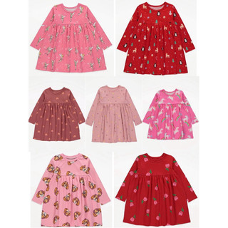 Váy Geo uk dài tay chất cotton chuẩn auth cho bé gái