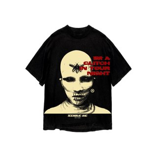 Áo thun in hình unisex nam nữ teeholic cotton cao cấp phong cách retro y2k màu đen trắng THS091223_300