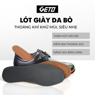 Lót giày da bò thoáng khí khử mùi, siêu nhẹ (LGD05)