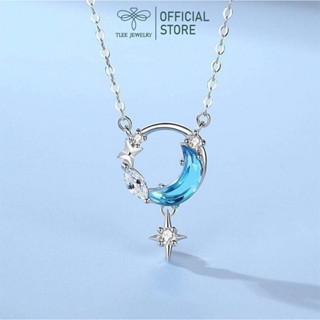 Dây chuyền bạc nữ TLEE, vòng cổ blue moon nữ tính TLEE JEWELRY D0266