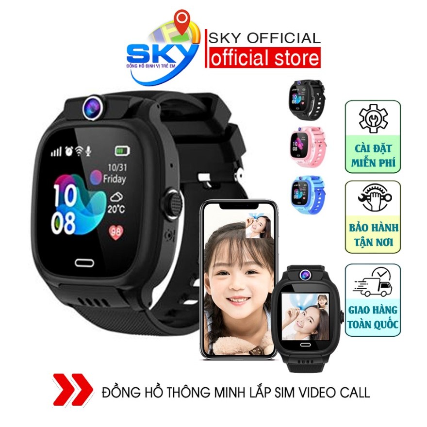 Đồng Hồ Thông Minh CALL VIDEO SKYONE SK36 / SK31 Lắp Sim Nghe Gọi - Định Vị Cảnh Báo Nguy Hiểm Chống Nước PX7