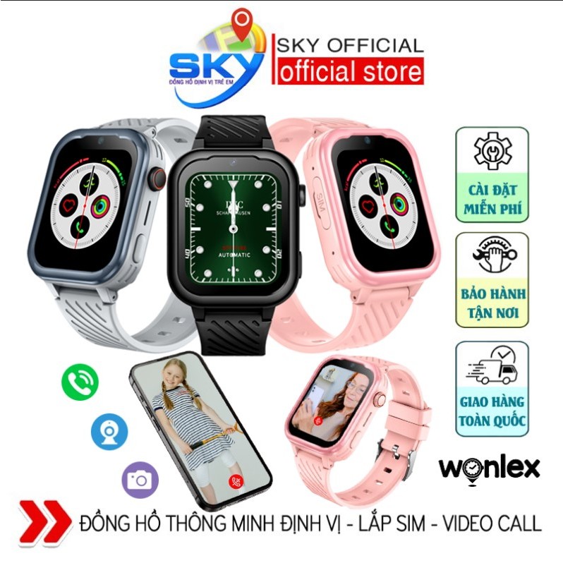 Đồng Hồ Thông Minh Lắp Sim Định Vị SKYONE WONLEX KT15pro Bộ nhớ 1+8GB Nhắn Tin SMS DUNG LƯỢNG LƯU TRỮ LỚN