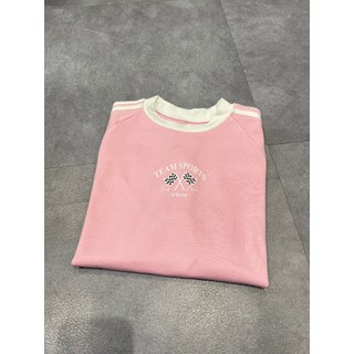 Áo babytee tay sọc hồng lá cờ lumihouse h96