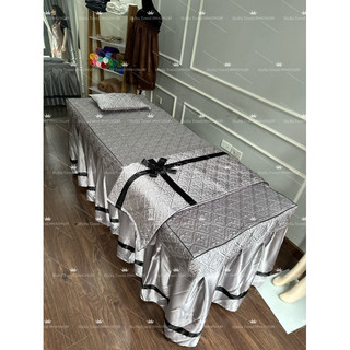 Bộ Ga Lụa Chần Nơ Trang Trí Cao Cấp Cho Spa