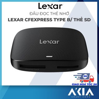 Đầu đọc thẻ nhớ cfexpress type b/ thẻ nhớ sd lexar lrw520u, tốc độ 10gbps, usb type-c, bh 1 năm