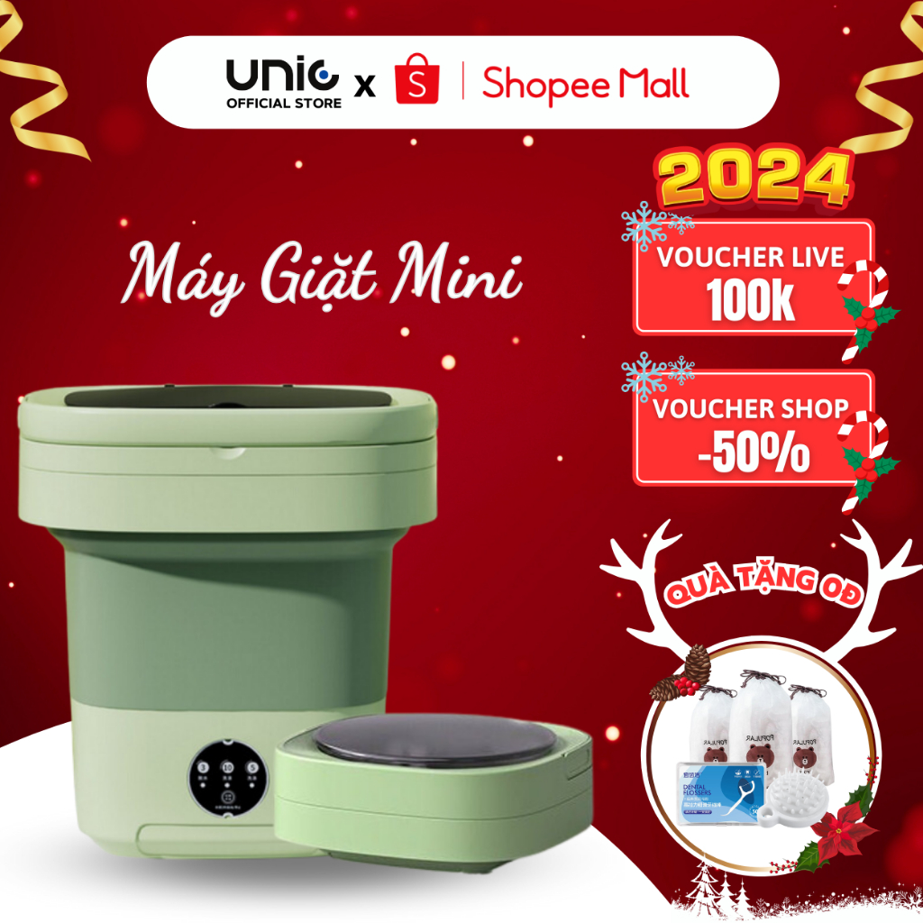 Máy Giặt Mini Gấp Gọn Tự Động METIS Thông Minh, Ánh Sáng Xanh Khử Khuẩn Giặt Vắt Đồ Trẻ Em Đồ Lót Tất Vớ