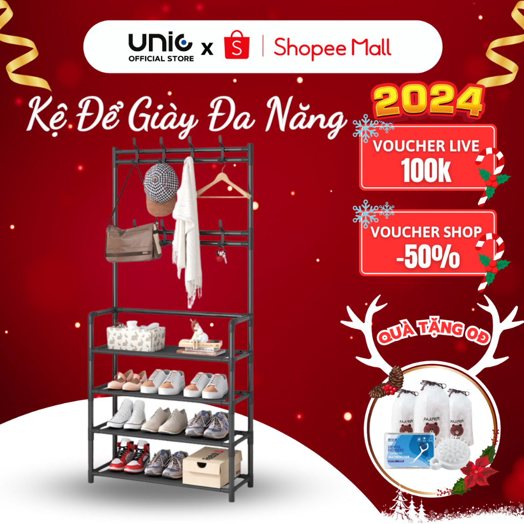 Kệ Để Giày Dép Đa Năng METIS Chữ L, Kệ Treo Đồ Đa Năng 4 Tầng Treo Quần Áo Thông Minh Tặng Kèm 8 Móc Treo Đồ