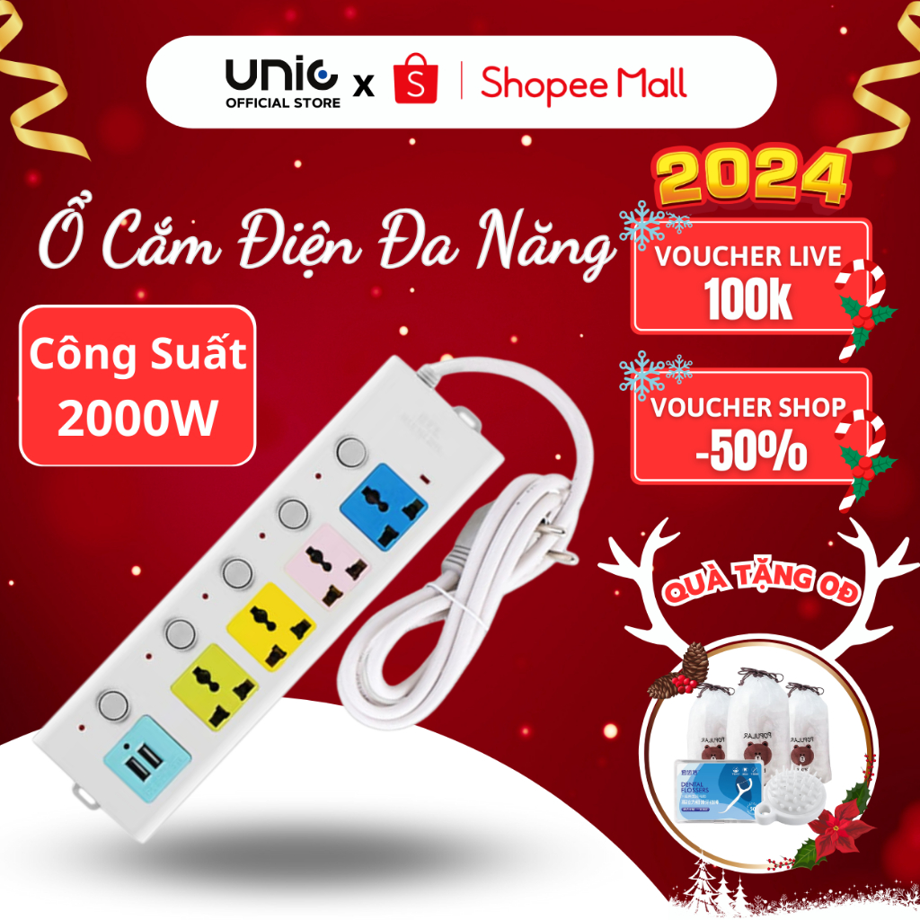 Ổ Cắm Điện Đa Năng Thông Minh METIS, Ổ Cắm Điện USB Cao Cấp Chống Giật, Công Suất 2500W Dây Dài Có Chốt Từng Ổ An Toàn