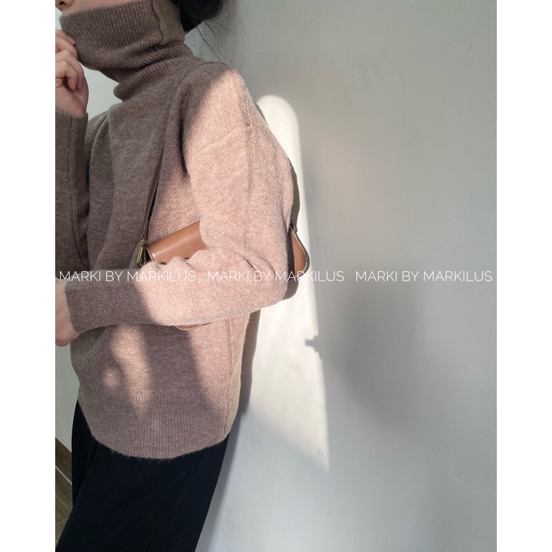 MARKI/ ÁO LEN OVERSIZED CỔ LỌ DÀI TAY A538