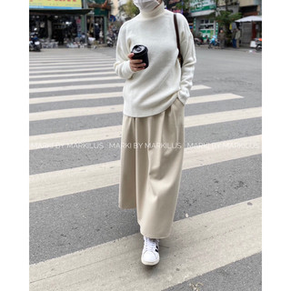 MARKI/ ÁO LEN OVERSIZED CỔ LỌ DÀI TAY A538