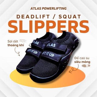 Giày tập deadlift, squat, powerlifting, gym đế bằng bám sàn chống trượt Atlas Powerlifting