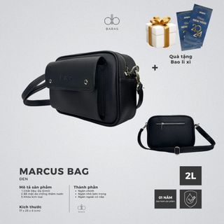 Túi đeo chéo da nam nữ - marcus bag - túi da chống nước