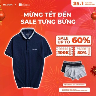 Áo thun polo vải dệt kim blook - mã 35532