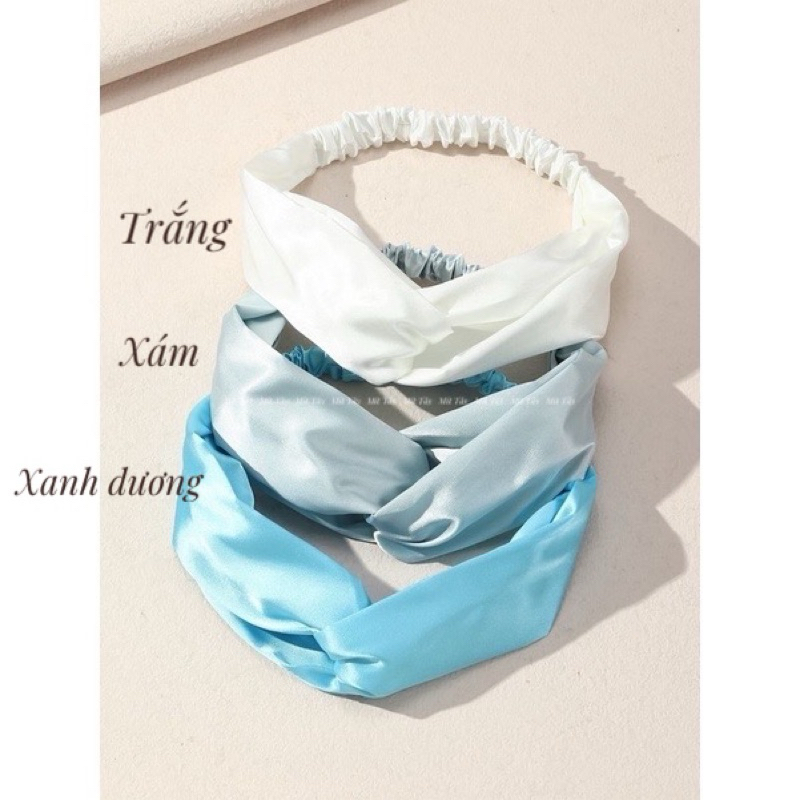 Băng đô Turban vải Lụa Mít Tây thắt nhiều kiểu xinh xắn Headband Handmade