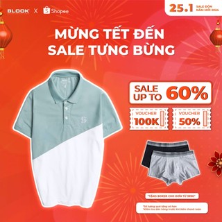 Áo thun polo nam trẻ trung blook - mã 35635