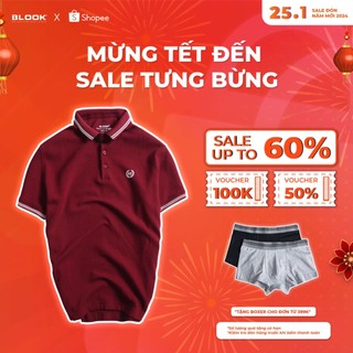 Áo Polo nam premium BLOOK chất vải thun gân mềm mại co giãn mã 32093