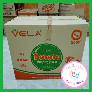  Bán sỉ cả thùng Snack khoai tây potato vela 10 bịch 30 gói giòn ngon hấp dẫn đồ ăn vặt cổng trường hot nhất 