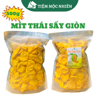 Mít sấy giòn, mít sấy nguyên cánh, mít Thái sấy giòn xuất khẩu loại 1 không đường 500G Tiệm Mộc Nhiên