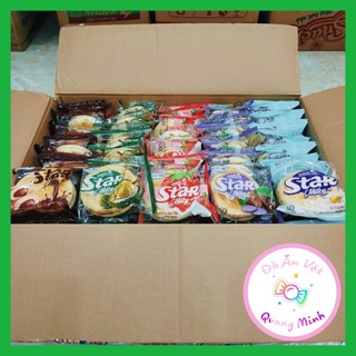 Bán sỉ cả thùng Bánh mì Star Milky Aluowa 100 gói 50g với nhiều vị thơm ngon hấp dẫn, đồ ăn vặt hot nhất