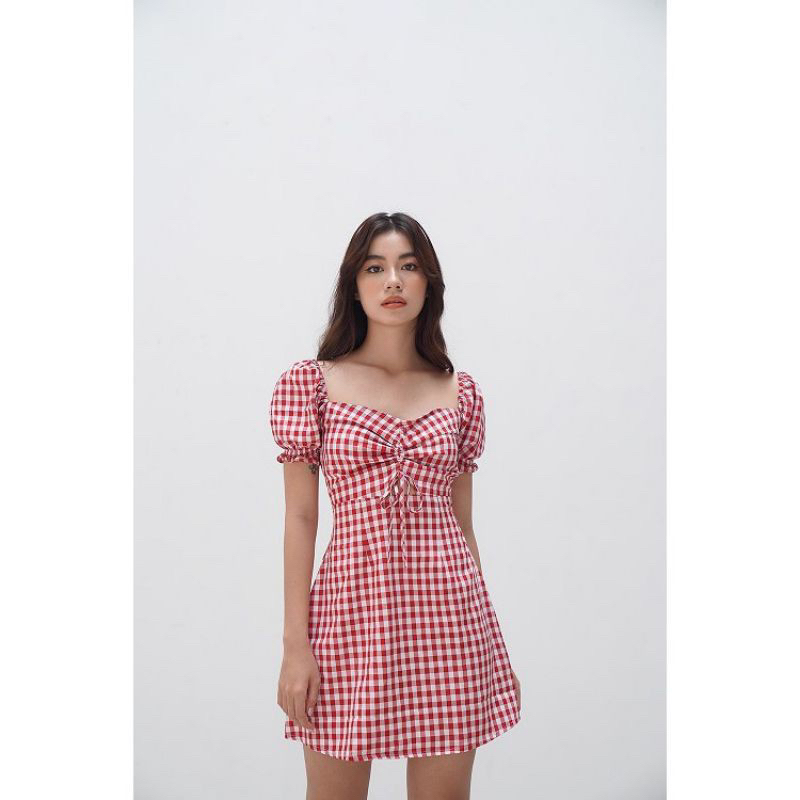Pass đầm caro đỏ Shebyshj