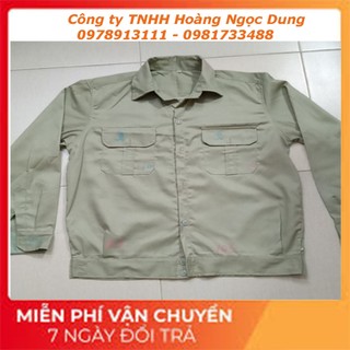 Áo bảo hộ lao động vải kaki loại 1 , đồng phục bảo hộ lao động , áo công nhân