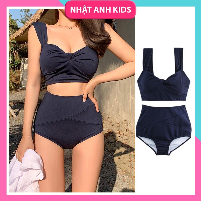 Bikini 2 Mảnh Với Quần Cạp Cao phong cách Hàn Quốc,  Không Lộ Bụng, Chất Liệu Co Giãn Thoải Mái | BigBuy360 - bigbuy360.vn