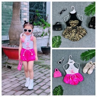 Set yếm bí áo yếm quần bí nhung from áo ngắn