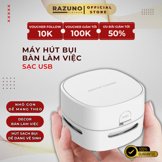 Máy Hút Bụi Mini Cầm Tay Tiện Dụng RAZUNO Để Bàn - Không Dây - Kích Thước Nhỏ Gọn, Dễ Vệ Sinh