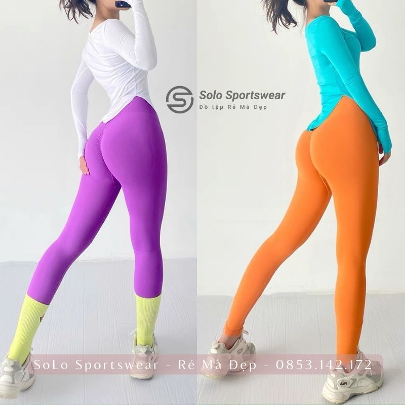 Quần Legging Cạp Lưng Cao Chun Mông Gen Bụng Tập Gym Yoga Thể Thao Nữ Thun Dệt Siêu Co Giãn 4 Chiều Thấm Hút Thoáng 020