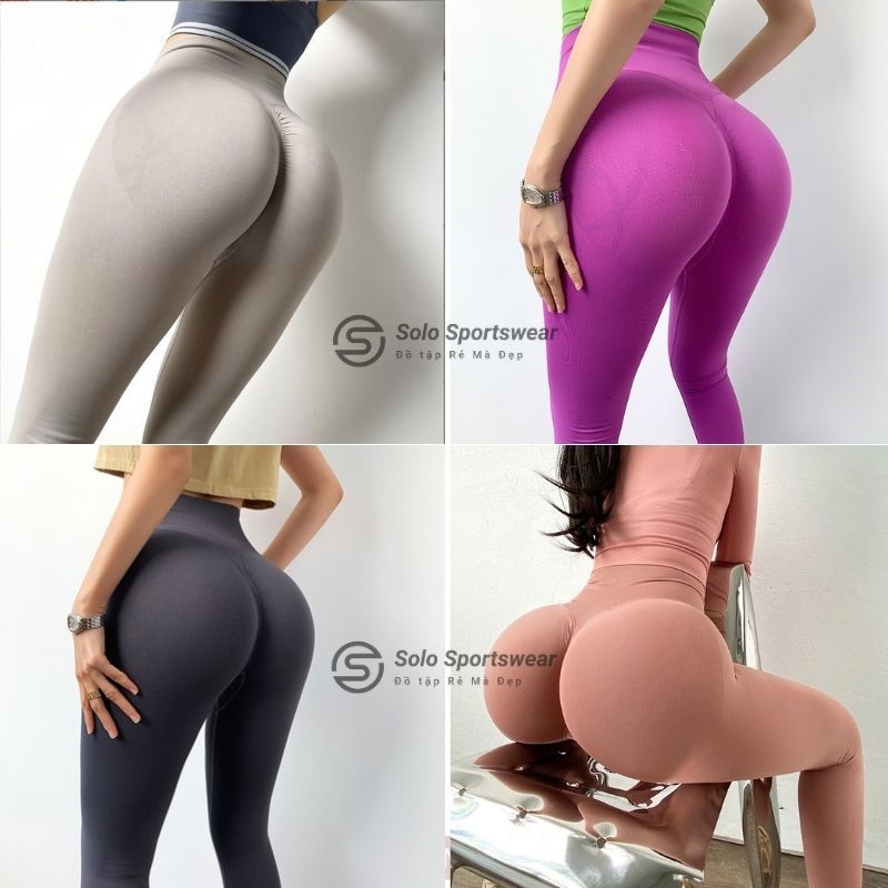 Quần Legging Cạp Lưng Cao Chun Mông Gen Bụng Tập Gym Yoga Thể Thao Nữ Thun Dệt Siêu Co Giãn 4 Chiều Thấm Hút Thoáng 020