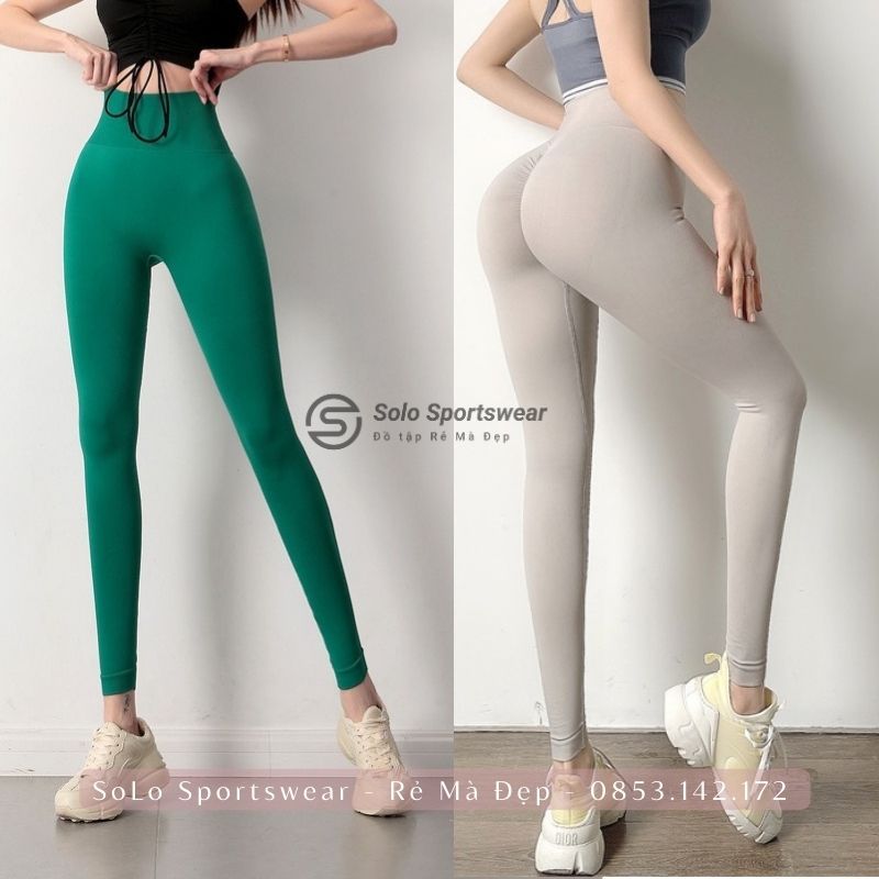 Quần Legging Cạp Lưng Cao Chun Mông Gen Bụng Tập Gym Yoga Thể Thao Nữ Thun Dệt Siêu Co Giãn 4 Chiều Thấm Hút Thoáng 020