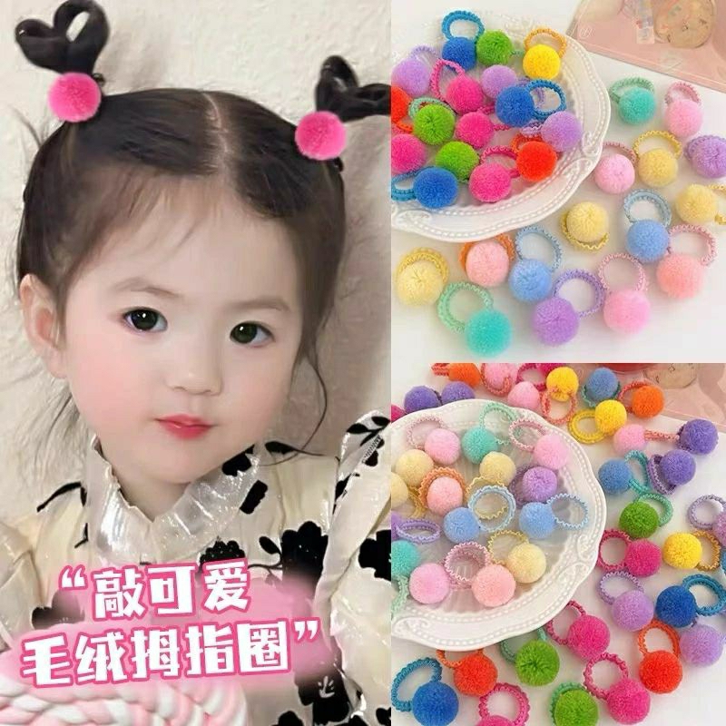 Sét 10/20/50 cột buộc tóc cục bông cho bé gái