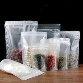 500gr túi zip đáy đứng trong suốt mờ