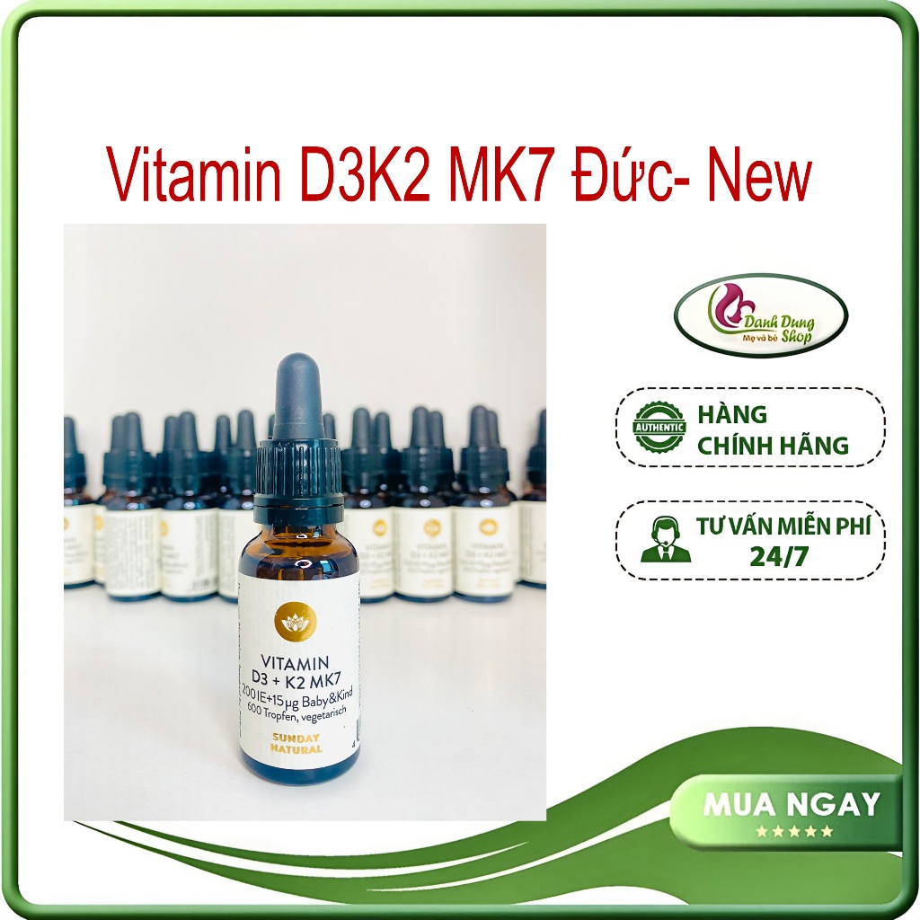 Vitamin D3 K2 Mk7 Sunday Natural Đức