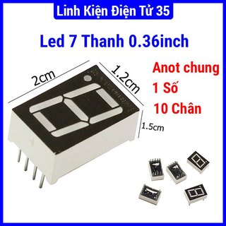 Led 7 thanh 0.36 inch anot chung 1 số