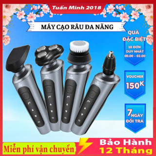 Máy cạo râu nam 9D shaver, dao cạo râu đa năng 4 trong 1 chất liệu nhựa cao cấp chống nước tặng kèm đầu thay thế